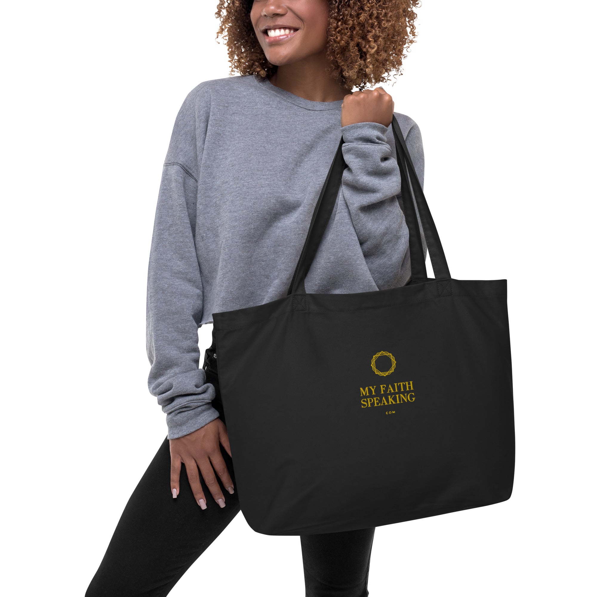 My Faith Speaking Large organic tote bag